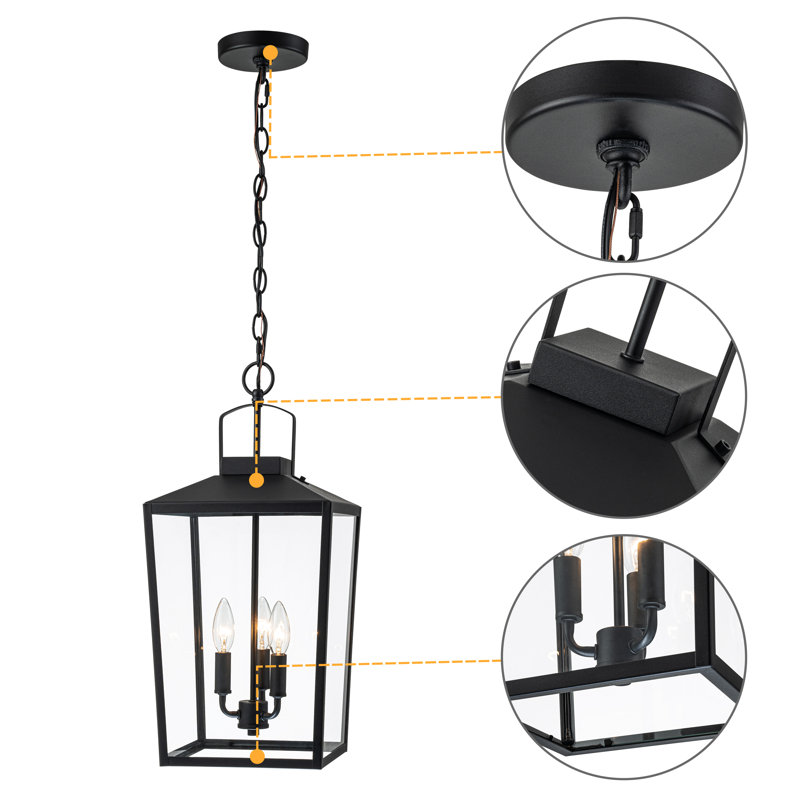 Gracie Oaks Syndal 3 - Light Outdoor Hanging Lantern & Reviews